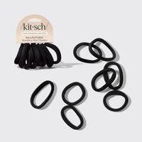 KITSCH: SEAMLESS HAIR ELASTICS 8PC SET- BLACK