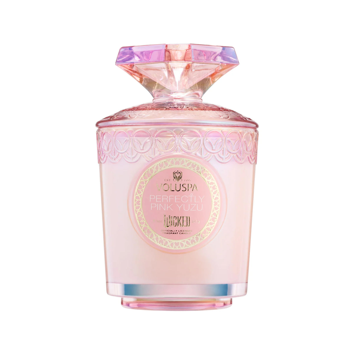 VOLUSPA: LIMITED EDITION PERFECTLY PINK YUZU BOXED CANDLE - 8.5 OZ