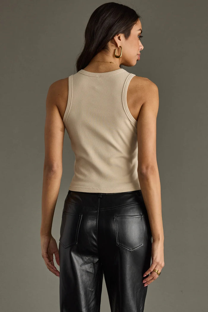 PANACHE APPAREL: WHISKEY WEATHER TANK TOP - BEIGE