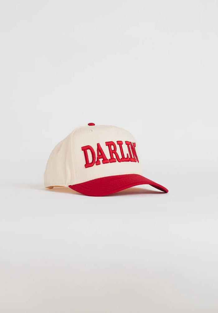 DARLIN’™ SNAPBACK HAT - CREAM/RED