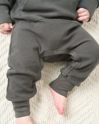 LITTLE BIPSY: WAFFLE ROMPER - SHADOW