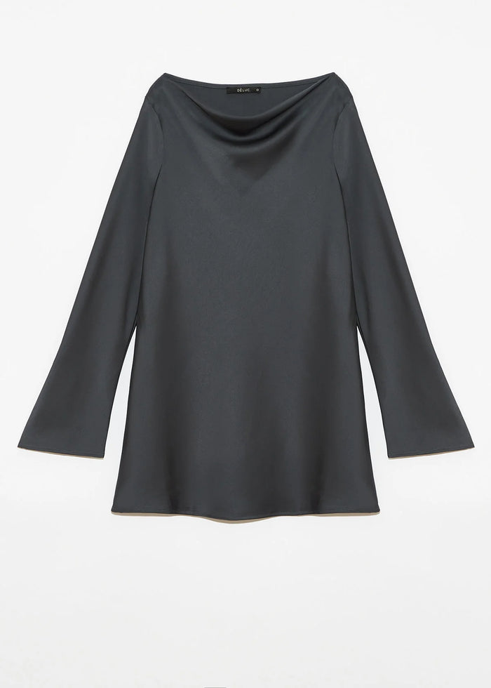 DELUC: LIGUSTRUM LONG SLEEVE DRESS - ONYX GREY