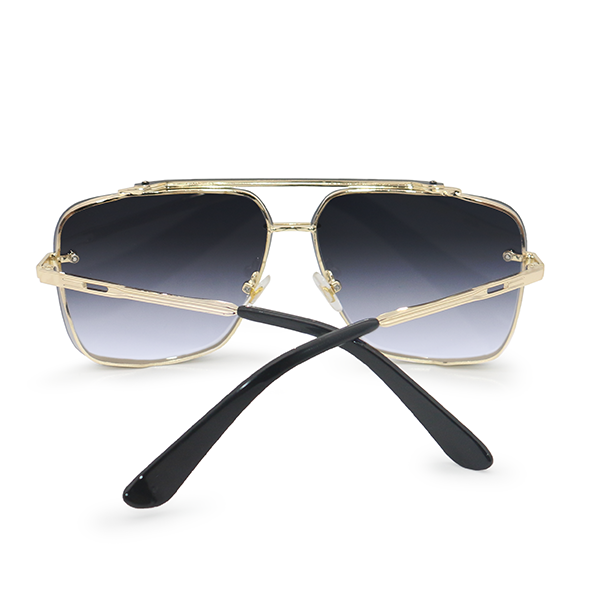 TOPFOXX: BELLA - MIDNIGHT GOLD OVERSIZED SQUARED AVIATORS
