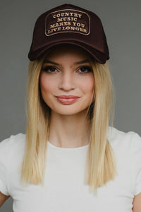 PANACHE APPAREL: COUNTRY MUSIC TRUCKER HAT - BROWN
