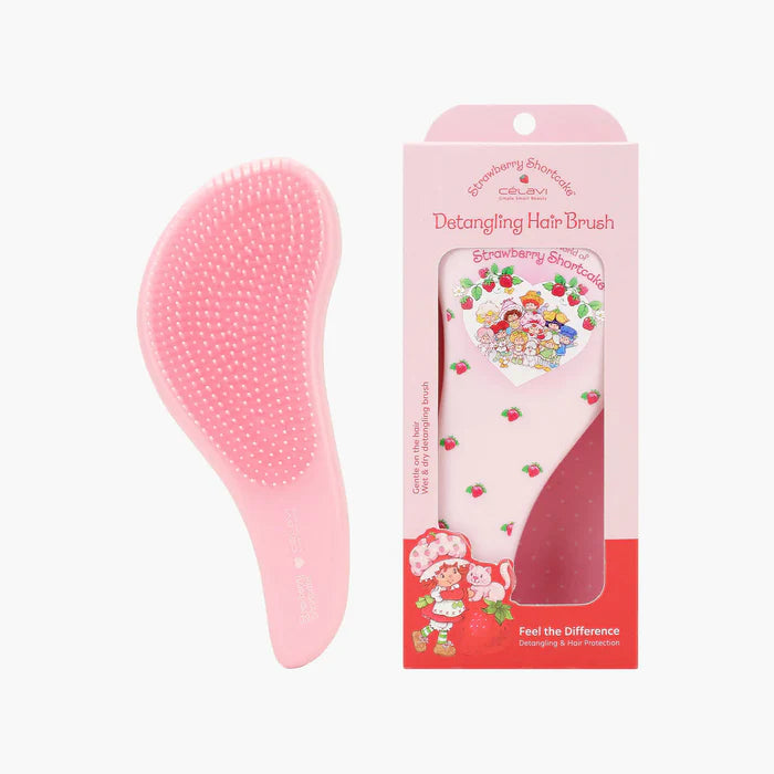 CELAVI X STRAWBERRY SHORTCAKE: WET & DRY DETANGLING HAIR BRUSH - PINK