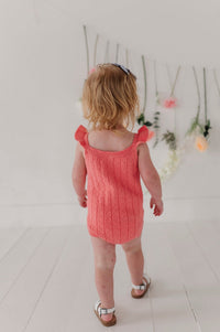 BABYSPROUTS: KNIT SWEATER BODYSUIT - STRAWBERRY ICE