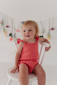BABYSPROUTS: KNIT SWEATER BODYSUIT - STRAWBERRY ICE