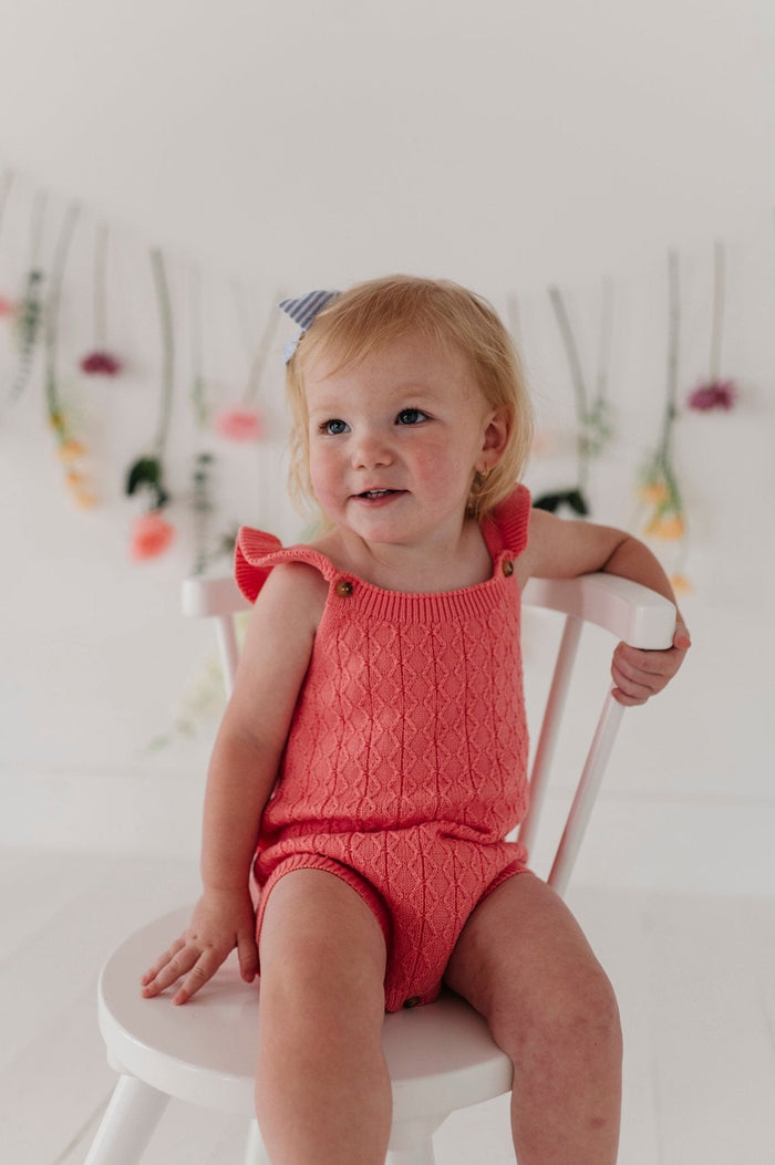 BABYSPROUTS: KNIT SWEATER BODYSUIT - STRAWBERRY ICE