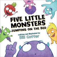FIVE LITTLE MONSTERS JUMPING ON THE BED BOARD BOOK