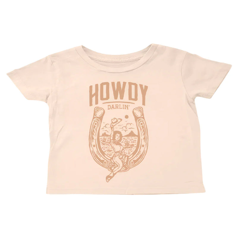 TINY WHALES: HOWDY DARLIN' BOXY TEE - FADED PINK