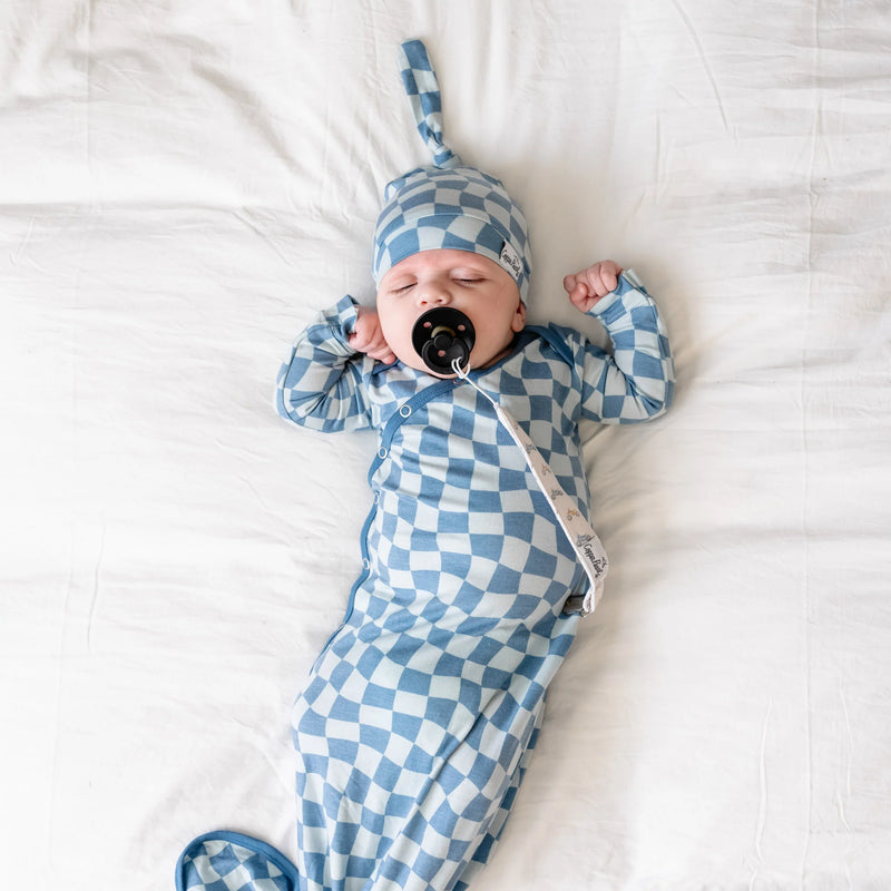 COPPER PEARL: MILES NEWBORN KNOTTED GOWN