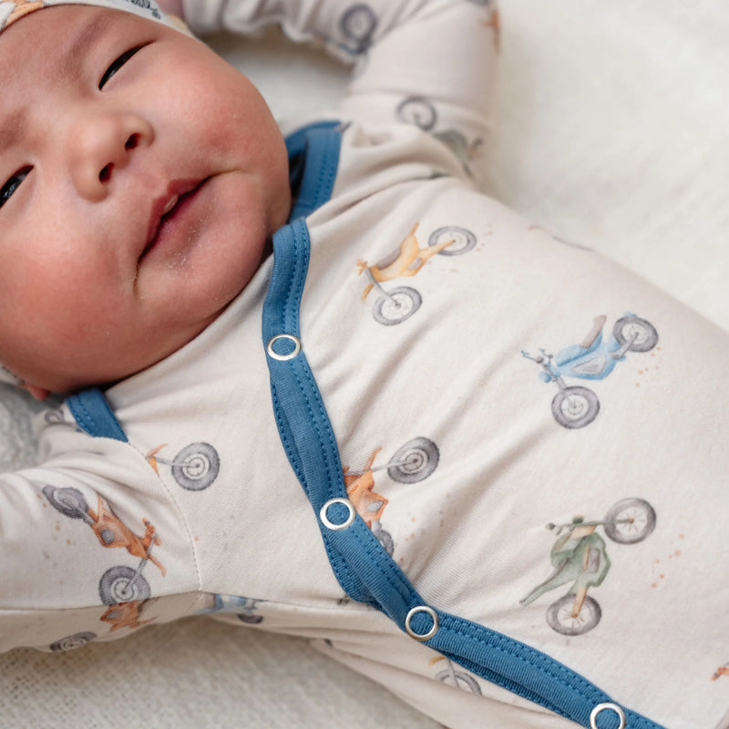 COPPER PEARL: RYDER NEWBORN KNOTTED GOWN