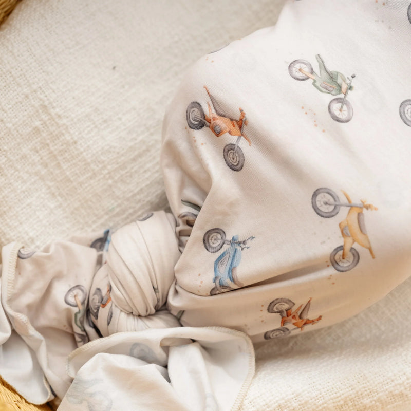 COPPER PEARL: RYDER NEWBORN KNOTTED GOWN
