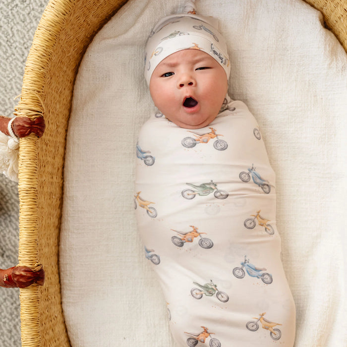 COPPER PEARL: RYDER KNIT SWADDLE BLANKET