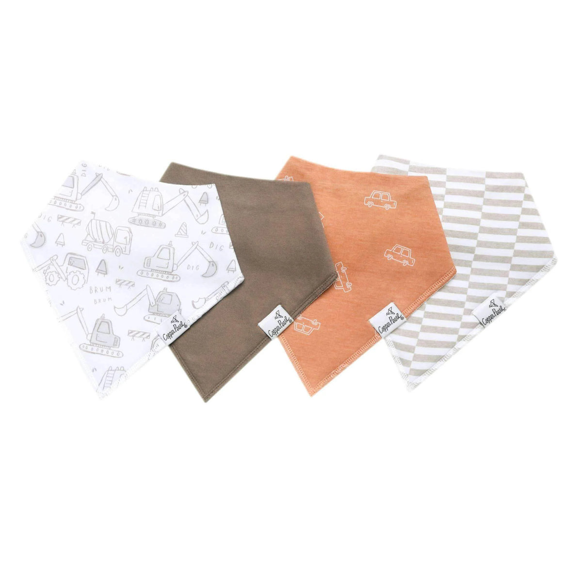 COPPER PEARL: GAGE BABY BANDANA BIBS (4-PACK)