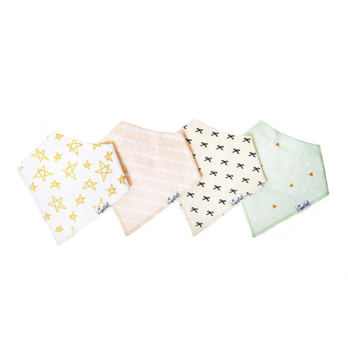 COPPER PEARL: PARIS BABY BANDANA BIB SET (4-PACK)