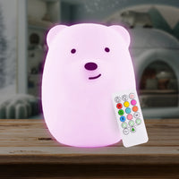 LUMIPETS®: BENNY THE BEAR - CHILDREN'S TOUCH NIGHT LIGHT WITH REMOTE