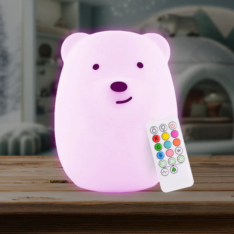 LUMIPETS®: BENNY THE BEAR - CHILDREN'S TOUCH NIGHT LIGHT WITH REMOTE