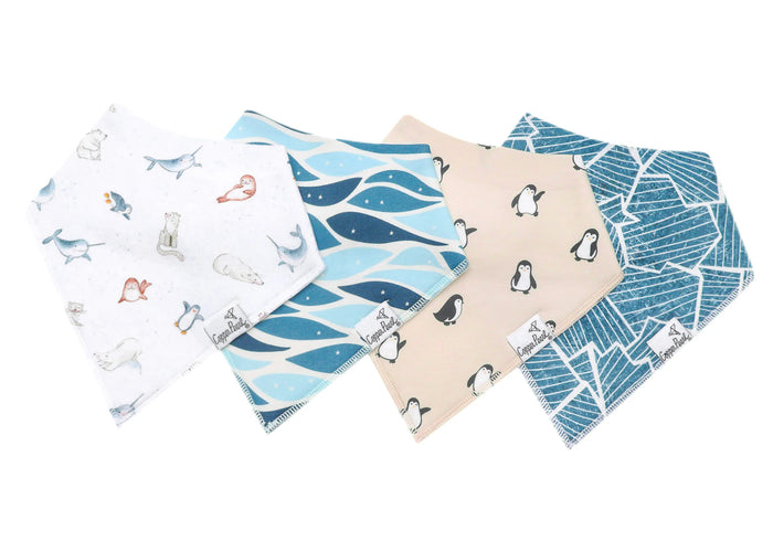 COPPER PEARL: ARCTIC WONDER BABY BANDANA BIBS (4-PACK)
