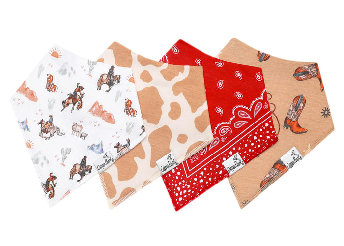 COPPER PEARL: BOONE BABY BANDANA BIBS (4-PACK)