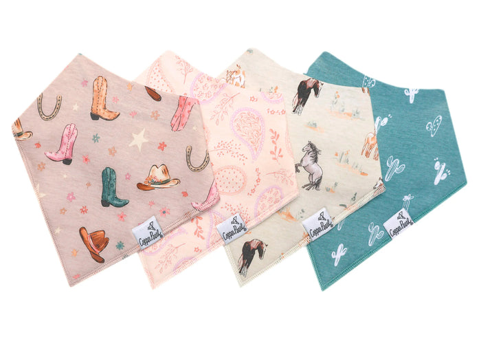 COPPER PEARL: CHEYENNE BABY BANDANA BIBS (4-PACK)