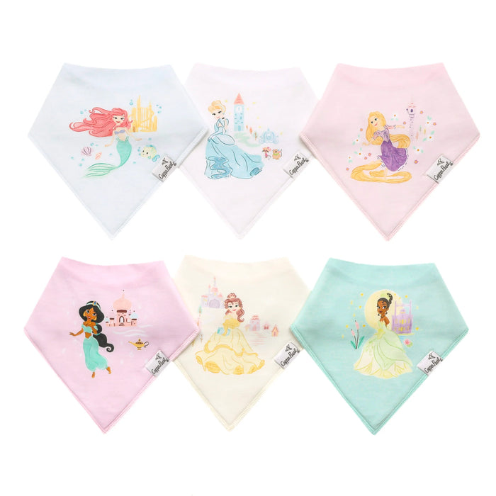 COPPER PEARL: DISNEY PRINCESS BABY BANDANA BIBS (6-PACK)