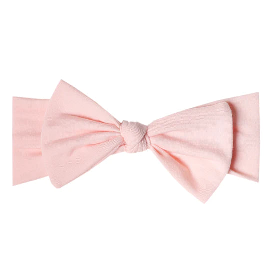 COPPER PEARL: BLUSH KNIT HEADBAND BOW