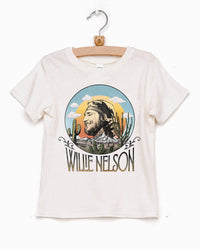 LIVYLU: WILLIE NELSON IN THE SKY TEE - OATMEAL