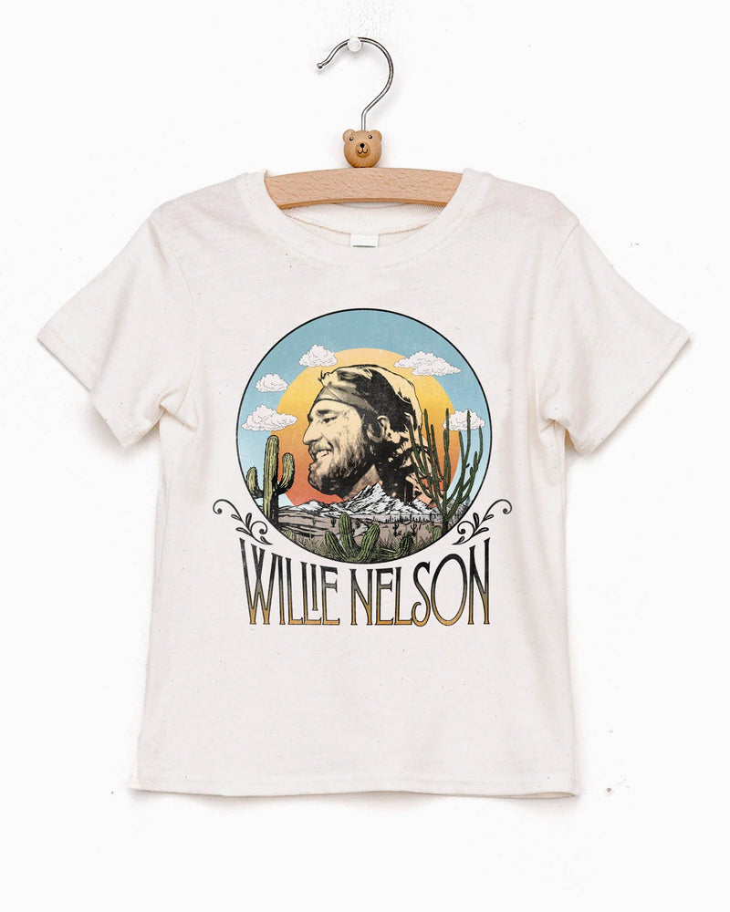 LIVYLU: WILLIE NELSON IN THE SKY TEE - OATMEAL