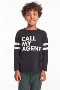 CHASER: CALL MY AGENT CLOUD JERSEY LONG SLEEVE - BLACK