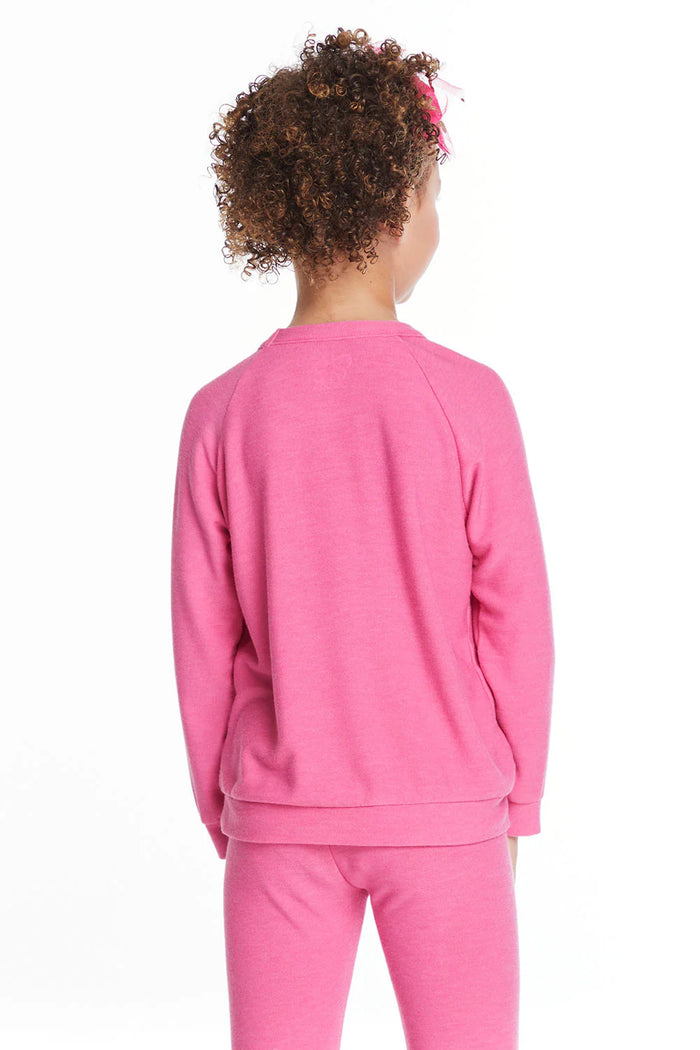 CHASER: GLITTER UNICORN GIRLS RAGLAN PULLOVER - RIO