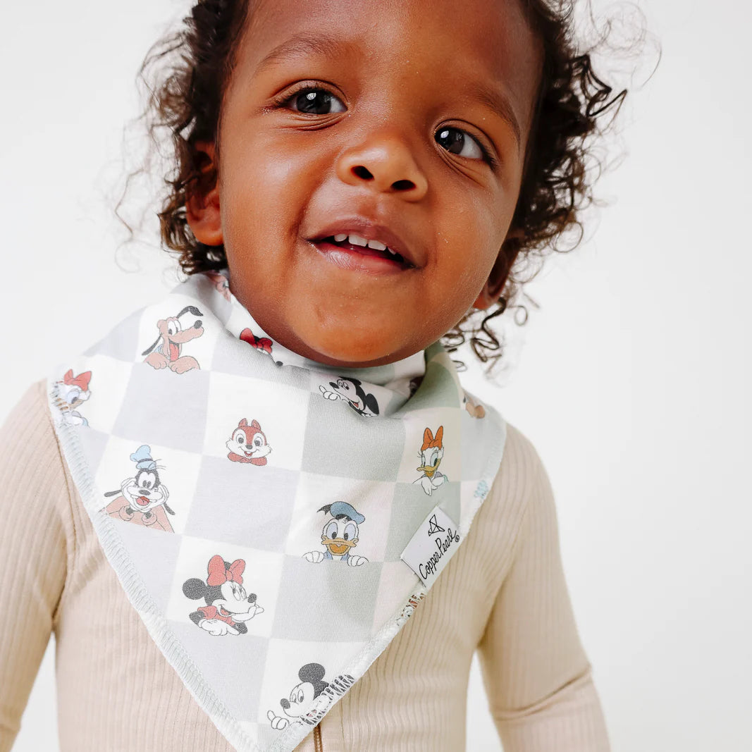 COPPER PEARL: MICKEY MOUSE AND FRIENDS BABY BANDANA BIBS (4-PACK)