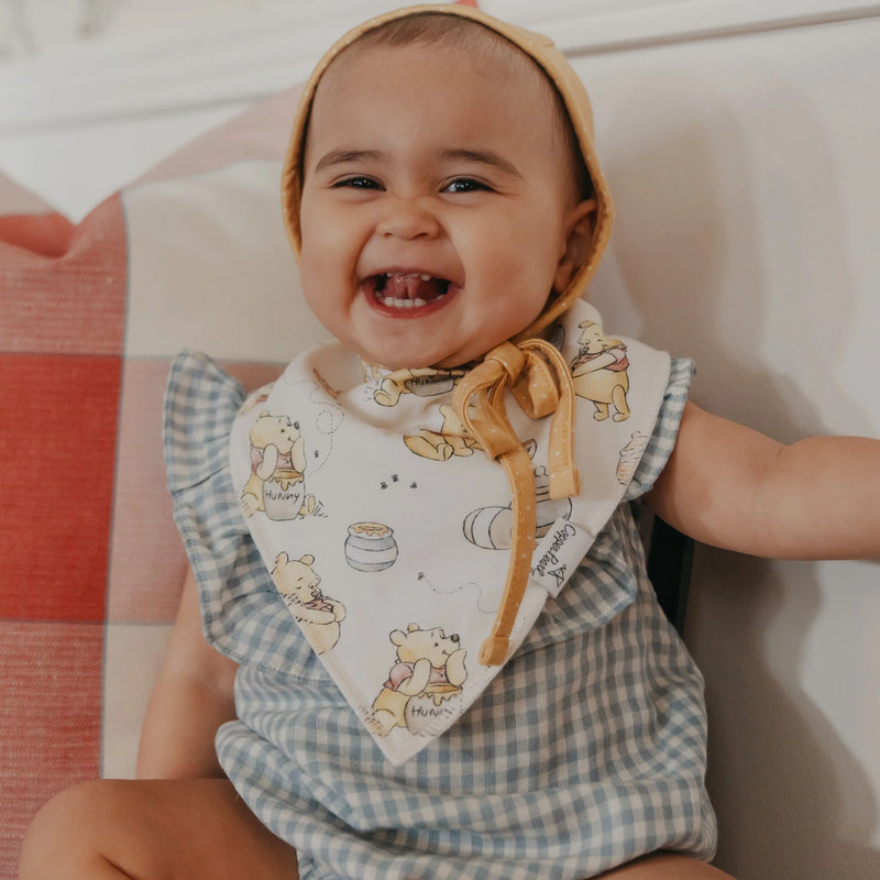 COPPER PEARL: HUNDRED ACRE WOOD BABY BANDANA BIBS (4-PACK)