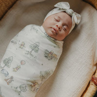 COPPER PEARL: HUNDRED ACRE WOOD KNIT SWADDLE BLANKET