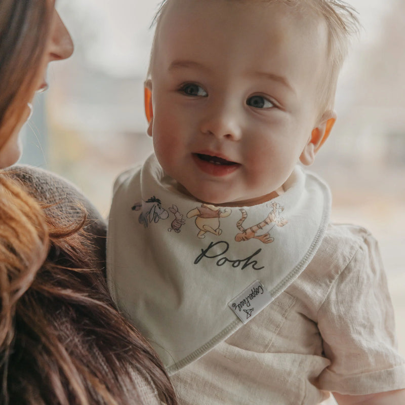 COPPER PEARL: HUNDRED ACRE WOOD BABY BANDANA BIBS (4-PACK)