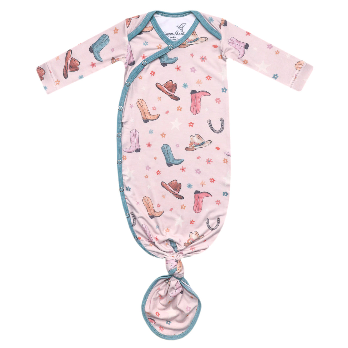 COPPER PEARL: CHEYENNE NEWBORN KNOTTED GOWN