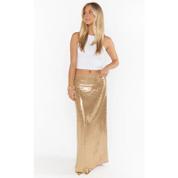 SHOW ME YOUR MUMU: SATURDAY SKIRT - GOLD