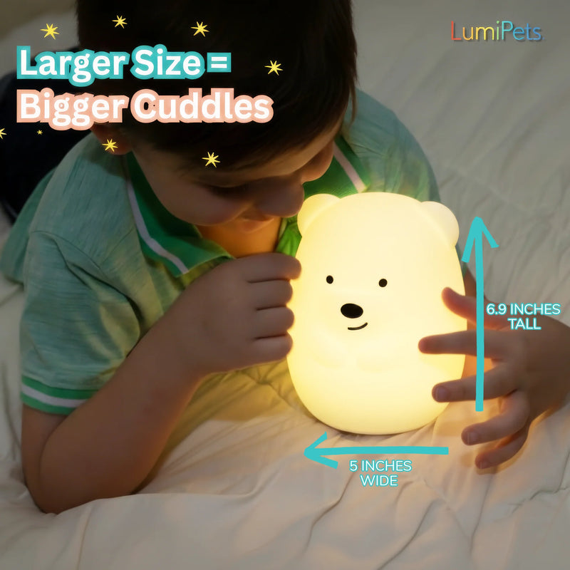LUMIPETS®: BENNY THE BEAR - CHILDREN'S TOUCH NIGHT LIGHT WITH REMOTE