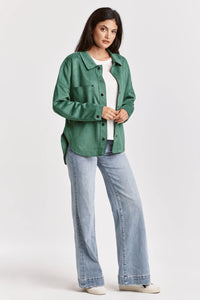 DEAR JOHN: GINA SHIRT JACKET - NEPHRITE SUEDE