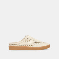 DOLCE VITA: NOTICE SLIDE WOVEN SNEAKERS - OFF WHITE WOVEN STELLA