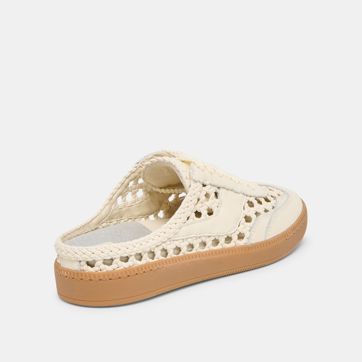 DOLCE VITA: NOTICE SLIDE WOVEN SNEAKERS - OFF WHITE WOVEN STELLA