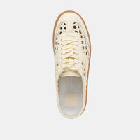 DOLCE VITA: NOTICE SLIDE WOVEN SNEAKERS - OFF WHITE WOVEN STELLA