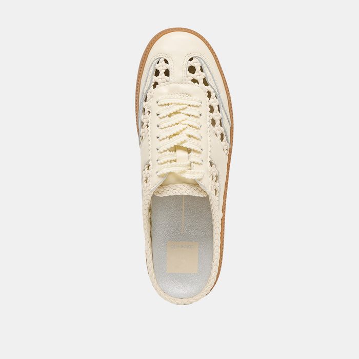 DOLCE VITA: NOTICE SLIDE WOVEN SNEAKERS - OFF WHITE WOVEN STELLA