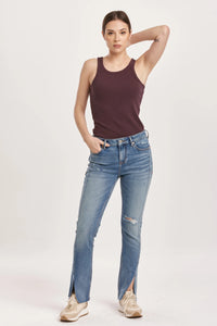 DEAR JOHN: BLAIRE MID RISE SLIM STRAIGHT JEANS - BOSSA