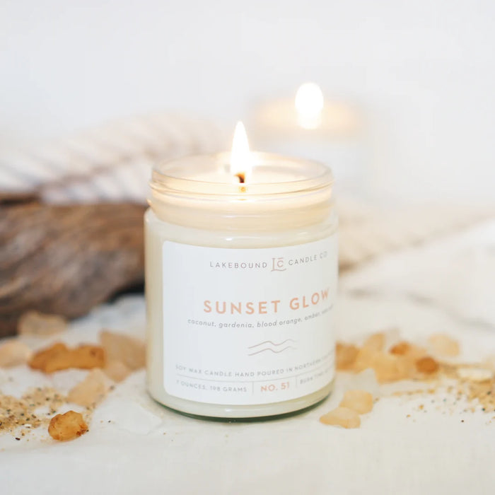 LAKEBOUND CANDLE CO: SUNSET GLOW SOY CANDLE