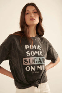 DEF LEPPARD POUR SOME SUGAR ON ME TEE - CHARCOAL