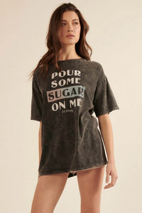 DEF LEPPARD POUR SOME SUGAR ON ME TEE - CHARCOAL