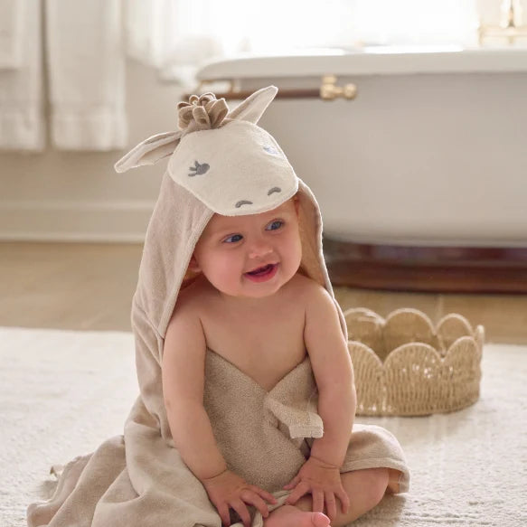 ELEGANT BABY: PONY HOODED BABY BATH WRAP