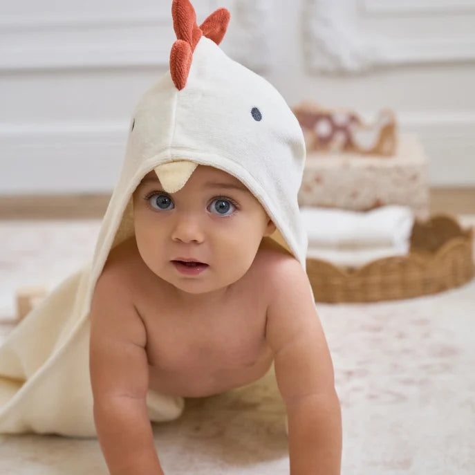 ELEGANT BABY: CHICKEN HOODED BABY BATH WRAP