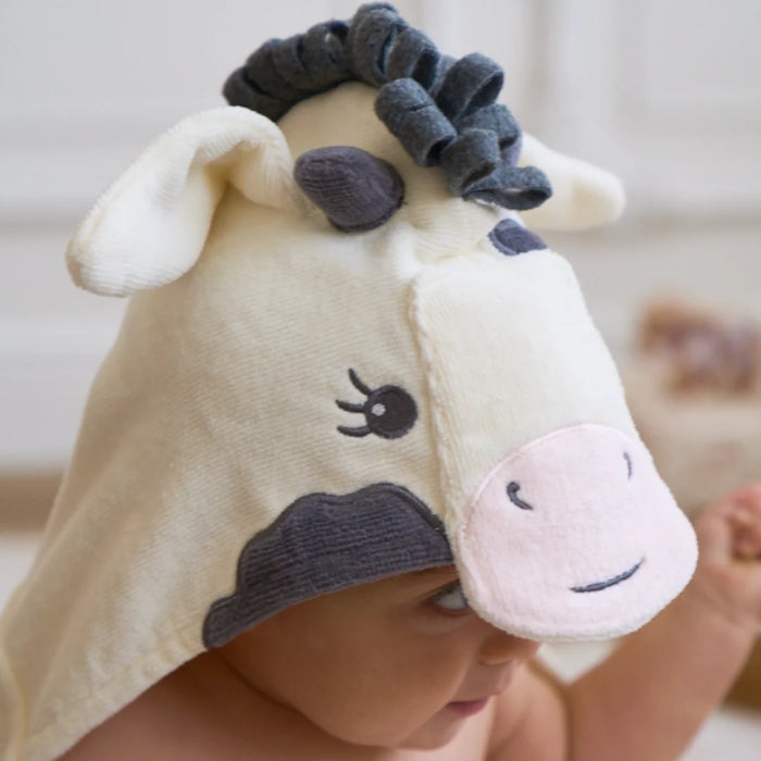 ELEGANT BABY: COW HOODED BABY BATH WRAP